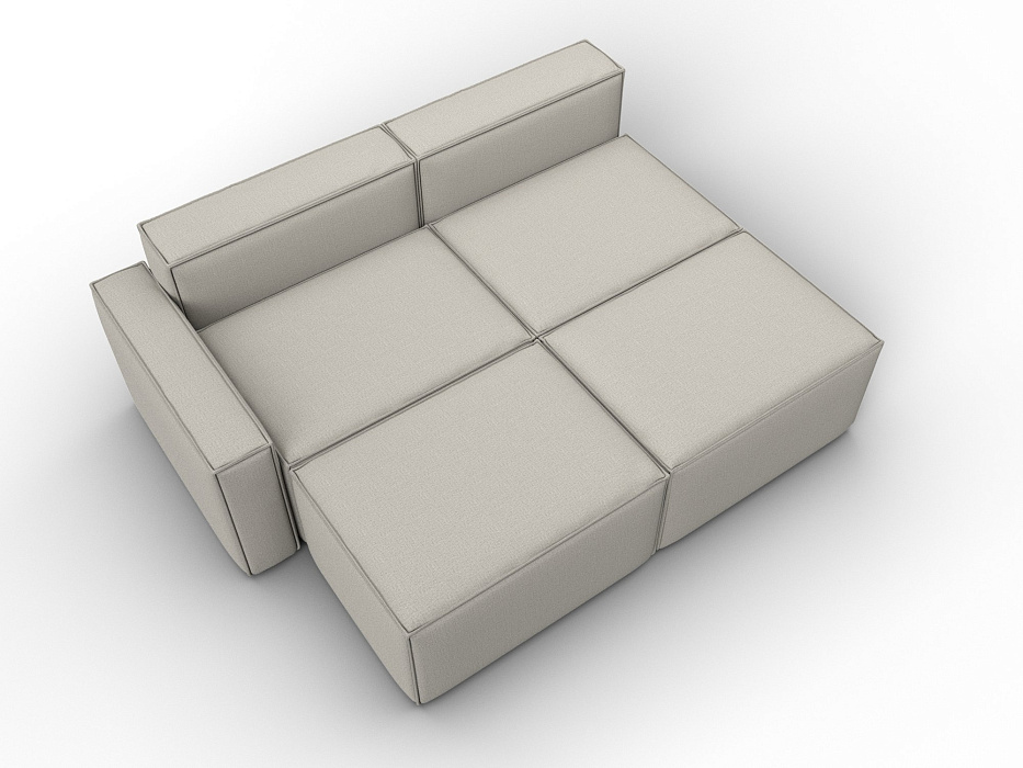 Диван угловой модульный Лига-063 угол левый (амур 02 бежевый)