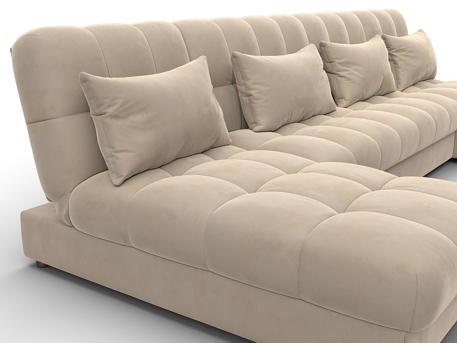 Диван П-образный Лига-116 НПБ (seven 729 бежевый)