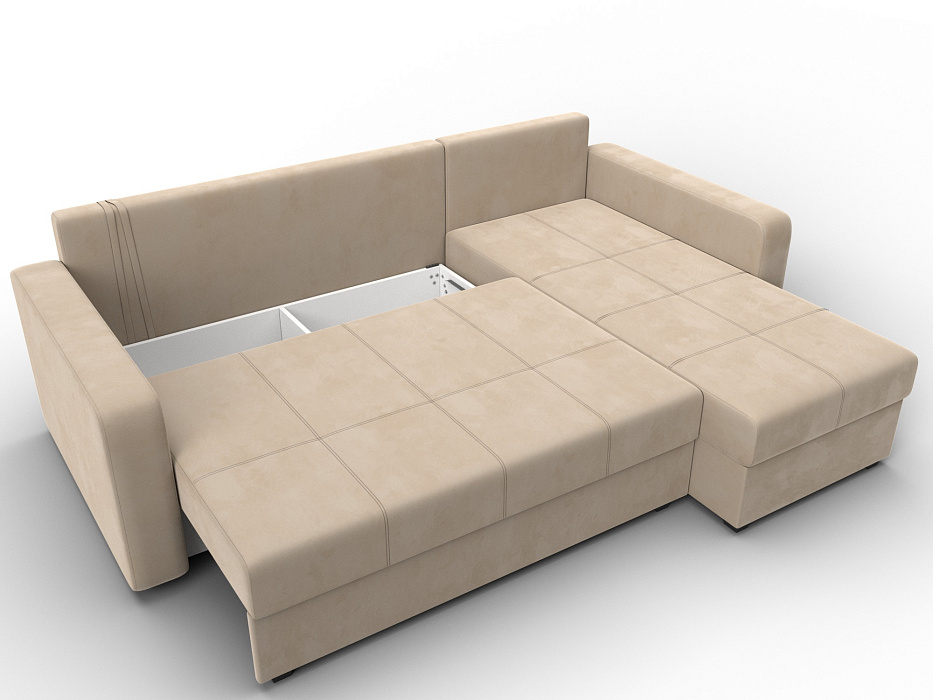 Диван угловой Ливерпуль Лайт правый угол (seven 729 бежевый)