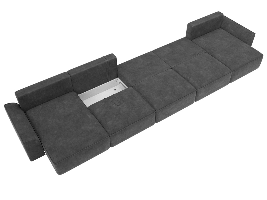 Диван П-образный Лига-048 НПБ МегаЛонг (brut 16 темно-серый) Диван П-образный Лига-048 НПБ МегаЛонг (brut 16 темно-серый)