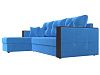 Угловой диван Валенсия левый угол (голубой цвет)