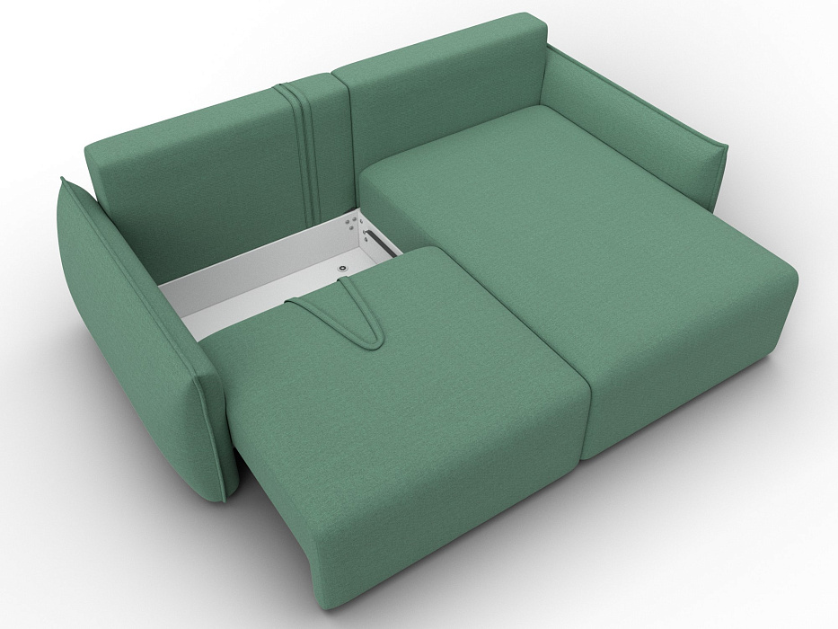 Диван угловой Лига-051 НПБ угол универсальный (амур 11 зеленый)