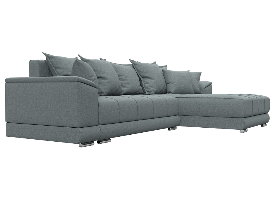 Диван угловой НордСтар правый угол (амур 07 серый)