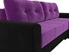 Угловой диван Амстердам правый угол (фиолетовый\черный цвет)