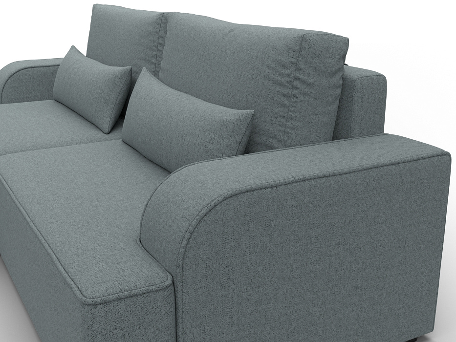 Диван угловой Лига-120 угол левый (амур 07 серый)
