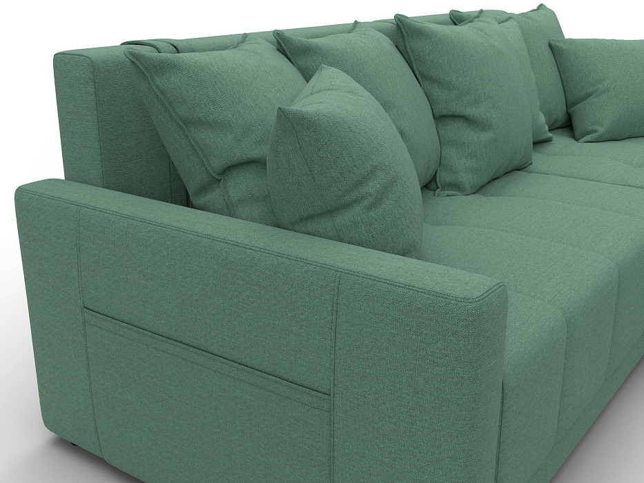 Диван угловой Лига-125 угол универсальный (амур 11 зеленый)