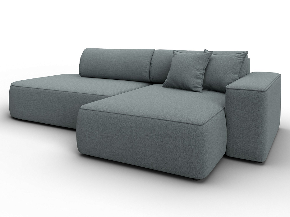 Диван угловой Лига-065 БП угол правый (амур 07 серый)