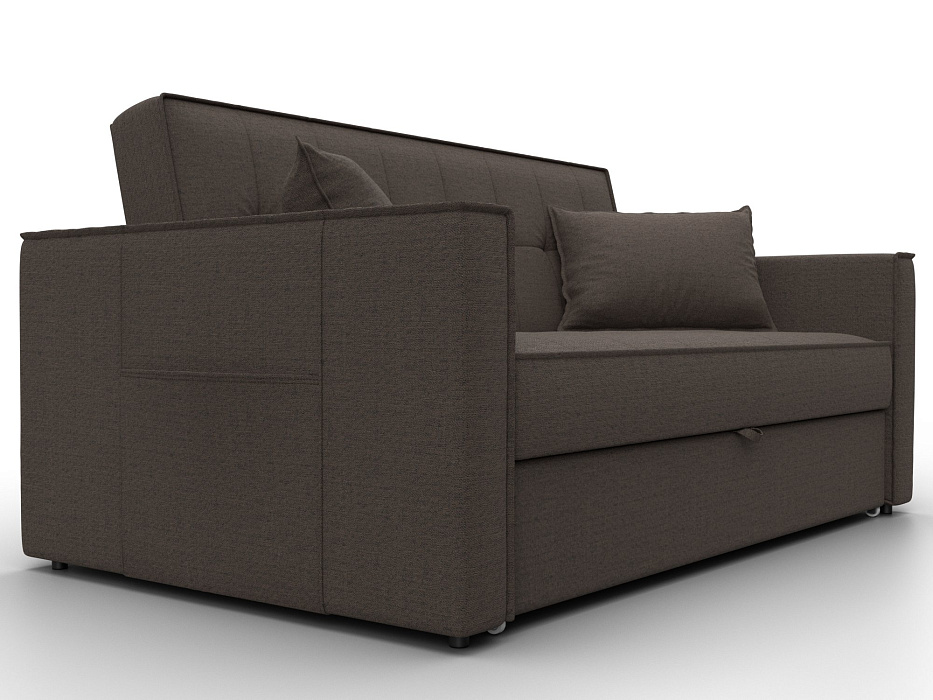 Диван прямой Лига-104 (140) (амур 05 коричневый)