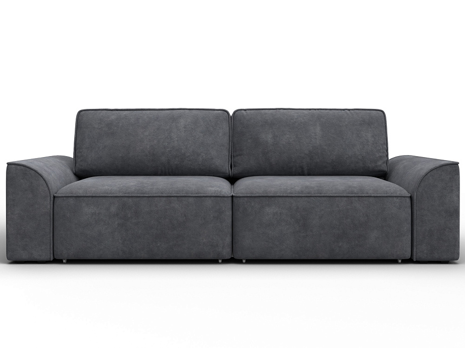 Диван прямой Лига-048 НПБ (brut 16 темно-серый)