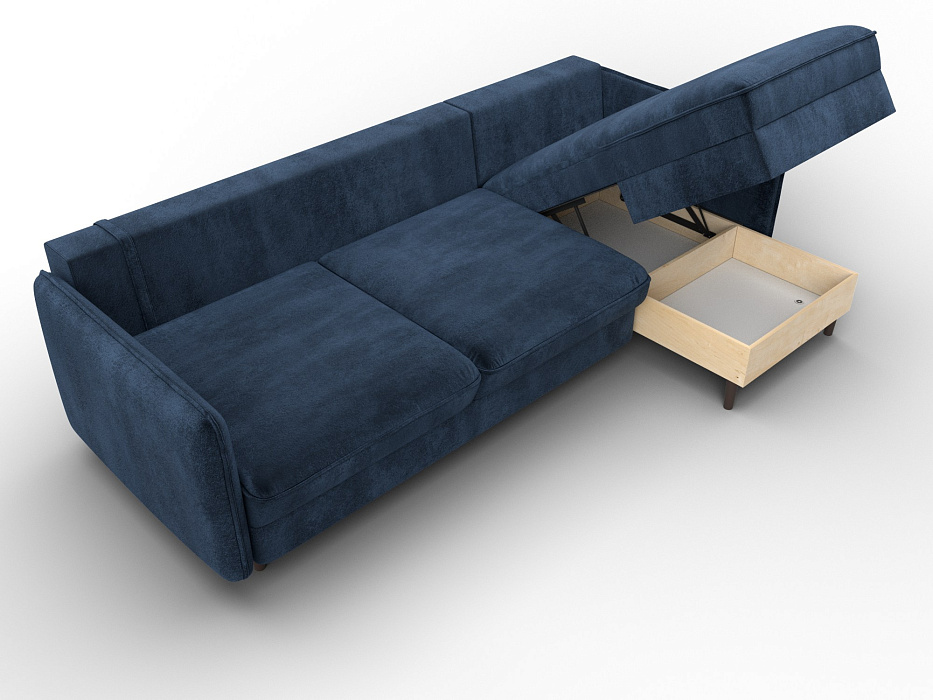 Диван угловой Лига-064 НПБ угол универсальный (tower 13 синий)