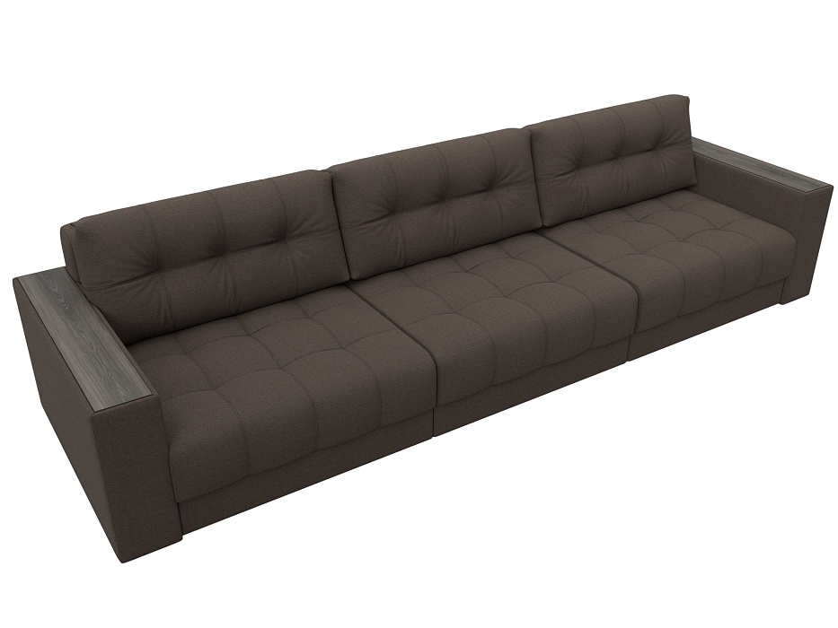 Диван прямой с декором Лига-049 НПБ Лонг (амур 05 коричневый) Диван прямой с декором Лига-049 НПБ Лонг (амур 05 коричневый)