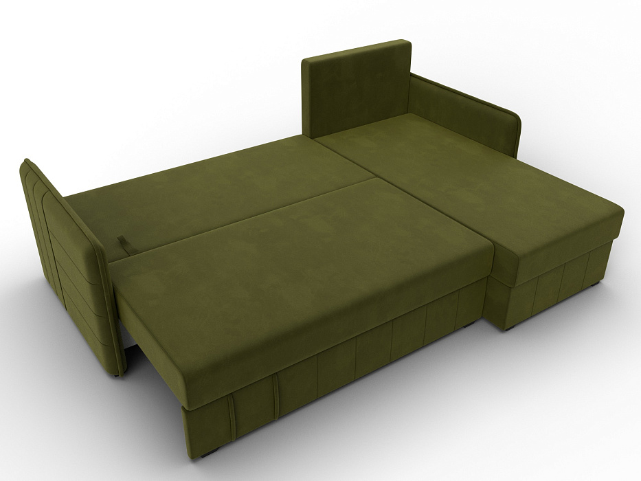 Диван угловой Слим угол универсальный (зеленый)
