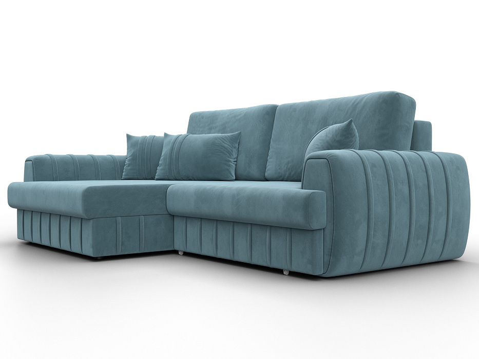 Диван угловой Лига-057 НПБ угол левый (seven 113 бирюзовый)