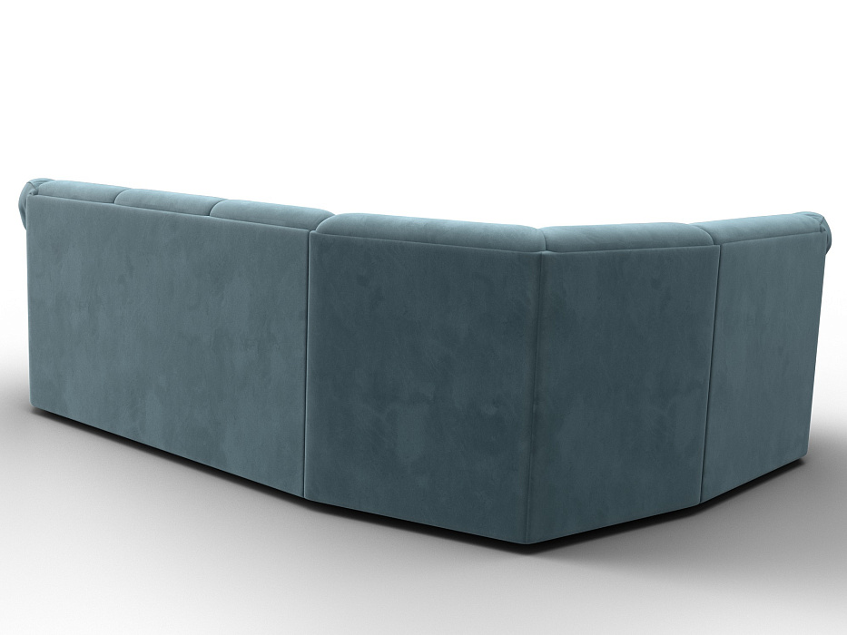 Диван угловой Карнелла левый угол (seven 113 бирюзовый)