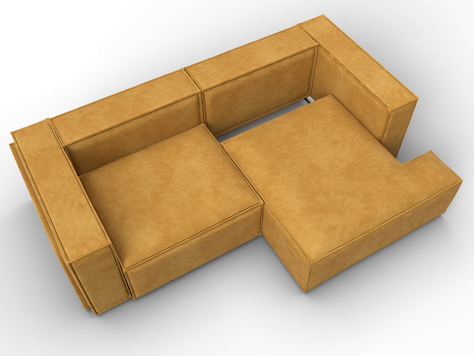 Диван угловой Лига-061 угол правый (brut 10 желтый)