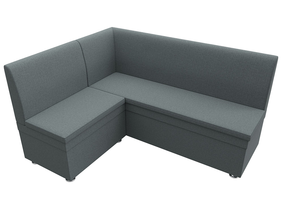 Диван кухонный угловой Уют левый угол (амур 07 серый)