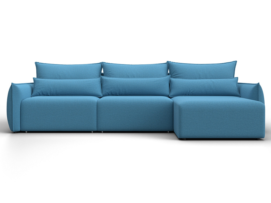 Диван угловой Лига-051 НПБ Лонг угол универсальный (амур 10 голубой)