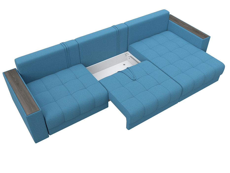 Диван угловой с декором Лига-049 НПБ Лонг (амур 10 голубой) Диван угловой с декором Лига-049 НПБ Лонг (амур 10 голубой)