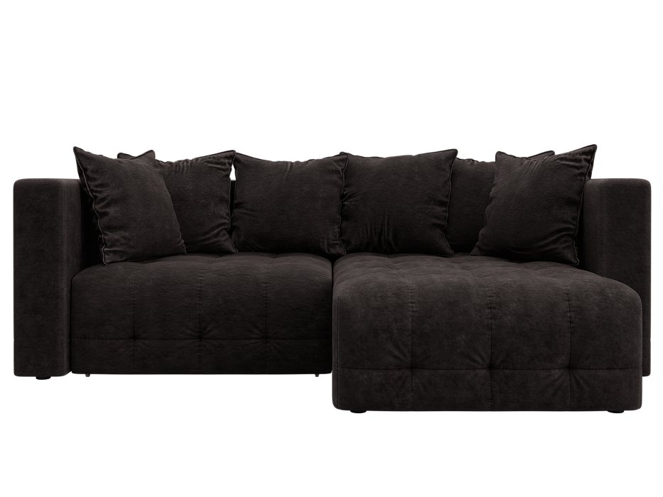 Диван угловой Лига-052 НПБ угол универсальный (brut 17 коричневый)