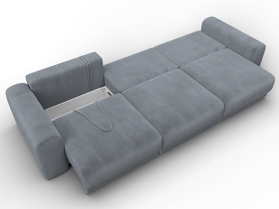 Диван прямой Лига-056 НПБ Лонг (tower 10 серый)