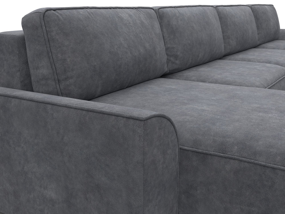 Диван П-образный Лига-048 НПБ лонг (brut 16 темно-серый)