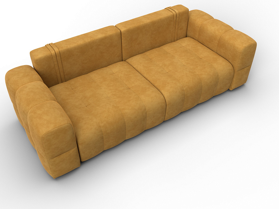 Диван прямой Лига-110 НПБ (brut 10 желтый)