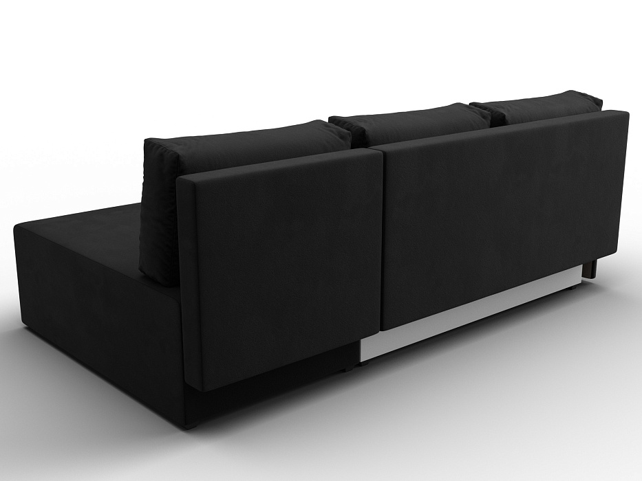 Диван угловой Поло правый угол (черный) Диван угловой Поло правый угол (черный)