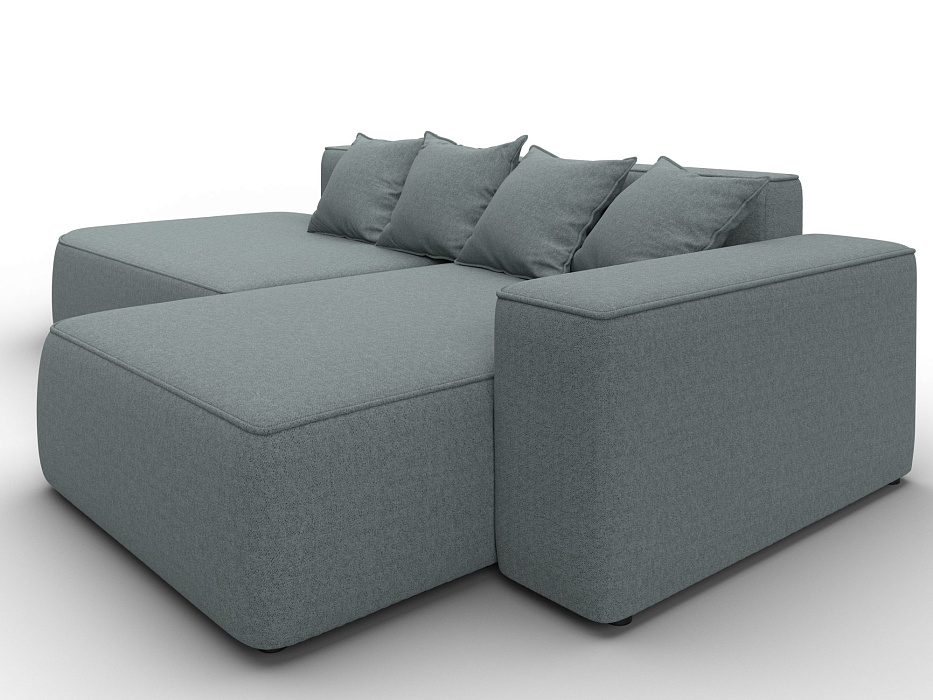 Диван угловой Лига-065 угол правый (амур 07 серый)