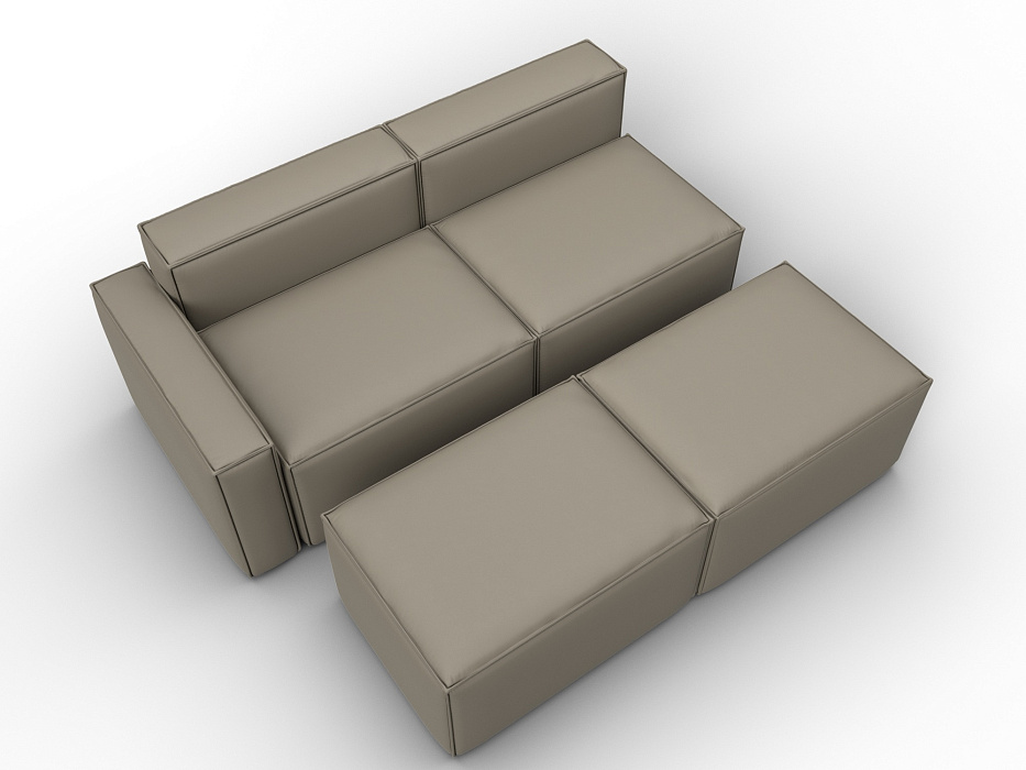 Диван угловой модульный Лига-063 угол левый (grifon 04 бежевый)