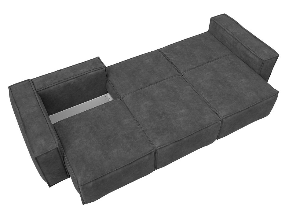 Диван прямой Лига-081 НПБ Лонг (brut 16 темно-серый)