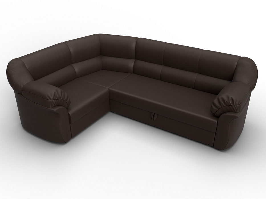 Диван угловой Карнелла левый угол (коричневый)