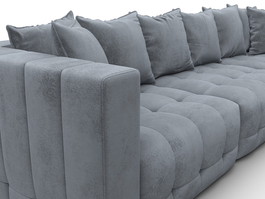 Диван угловой Лига-052 НПБ Лонг угол универсальный (tower 10 серый)