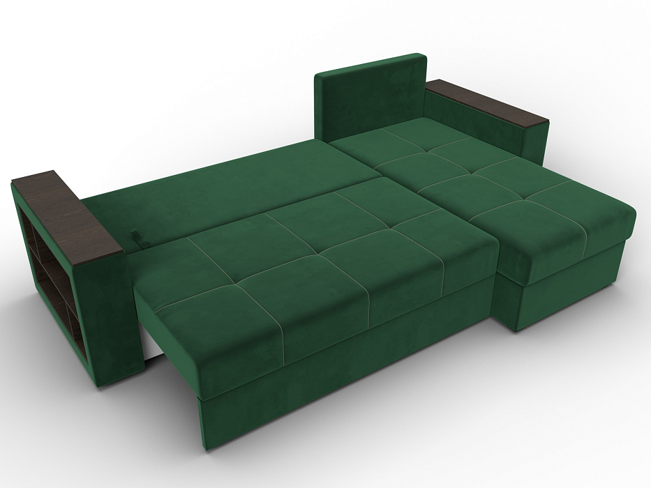 Диван угловой Дубай Лайт угол универсальный (seven 626 зеленый)
