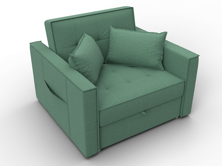 Кресло-кровать Лига-104 (80) (амур 11 зеленый)