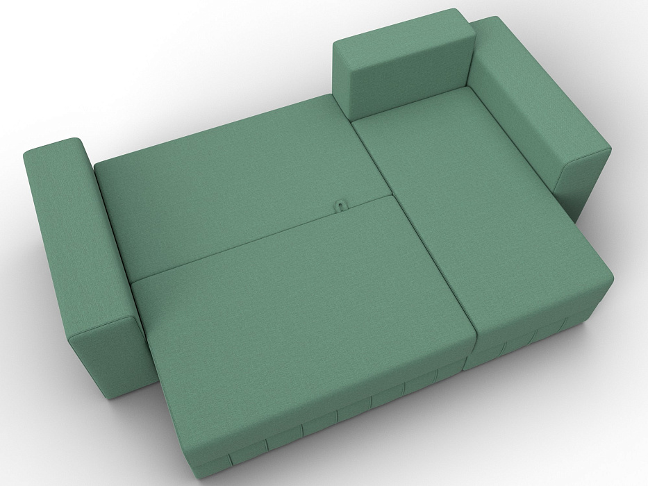 Диван угловой Лига-076 угол универсальный (амур 11 зеленый)