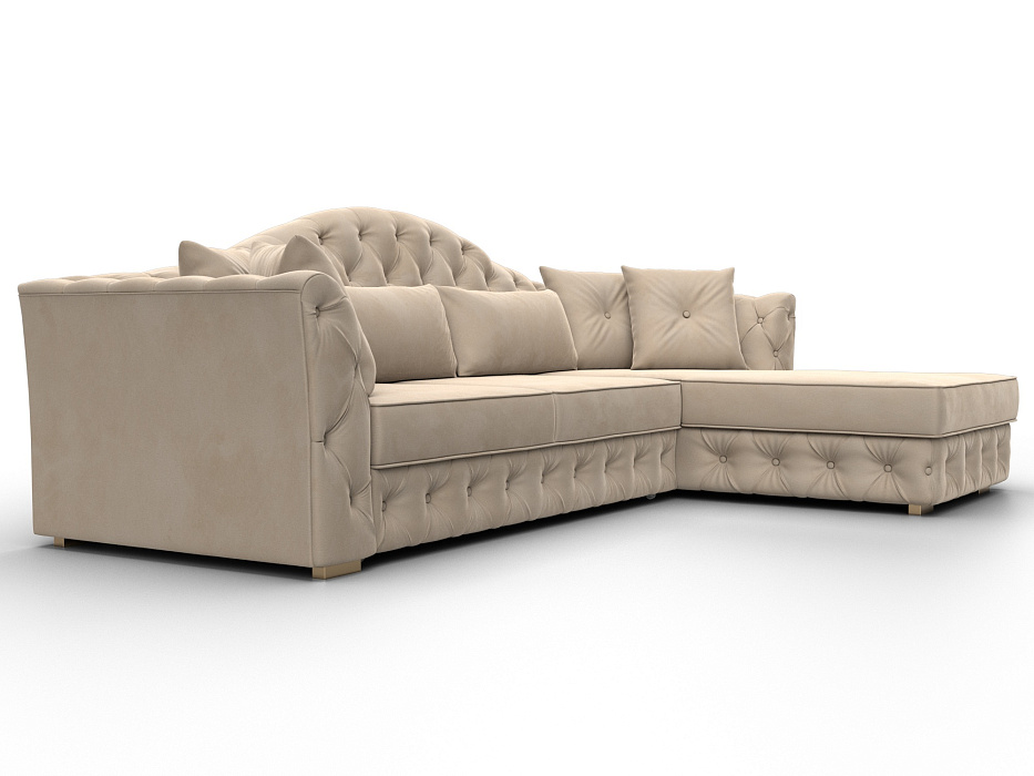 Диван угловой Артис правый угол (seven 729 бежевый)