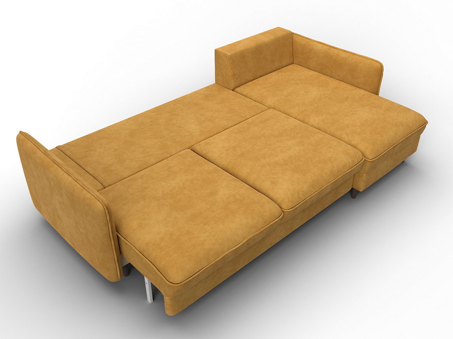 Диван угловой Лига-064 НПБ угол универсальный (brut 10 желтый)