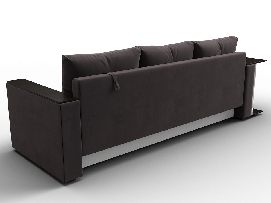 Диван прямой Атланта со столом слева (seven 727 коричневый)