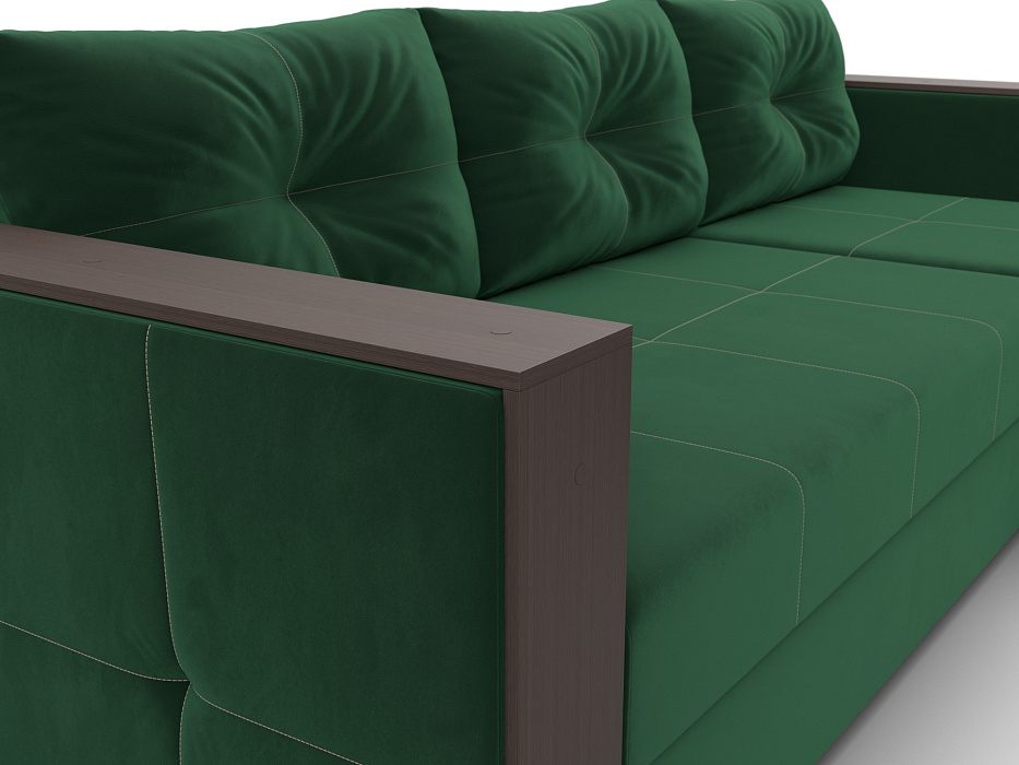 Диван угловой Валенсия Лайт правый угол (seven 626 зеленый)