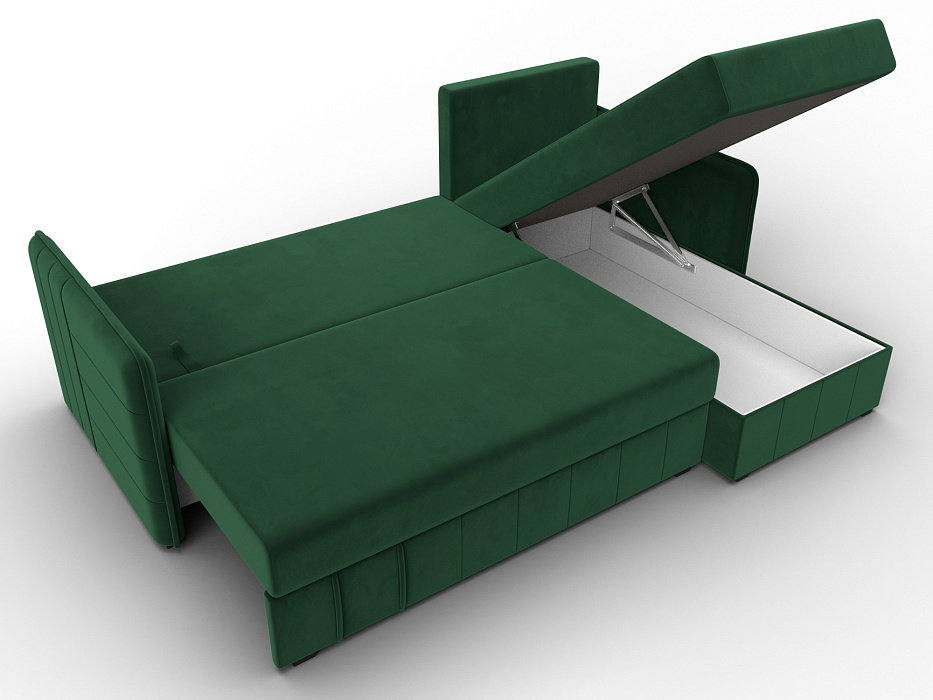 Диван угловой Слим угол универсальный (зеленый)