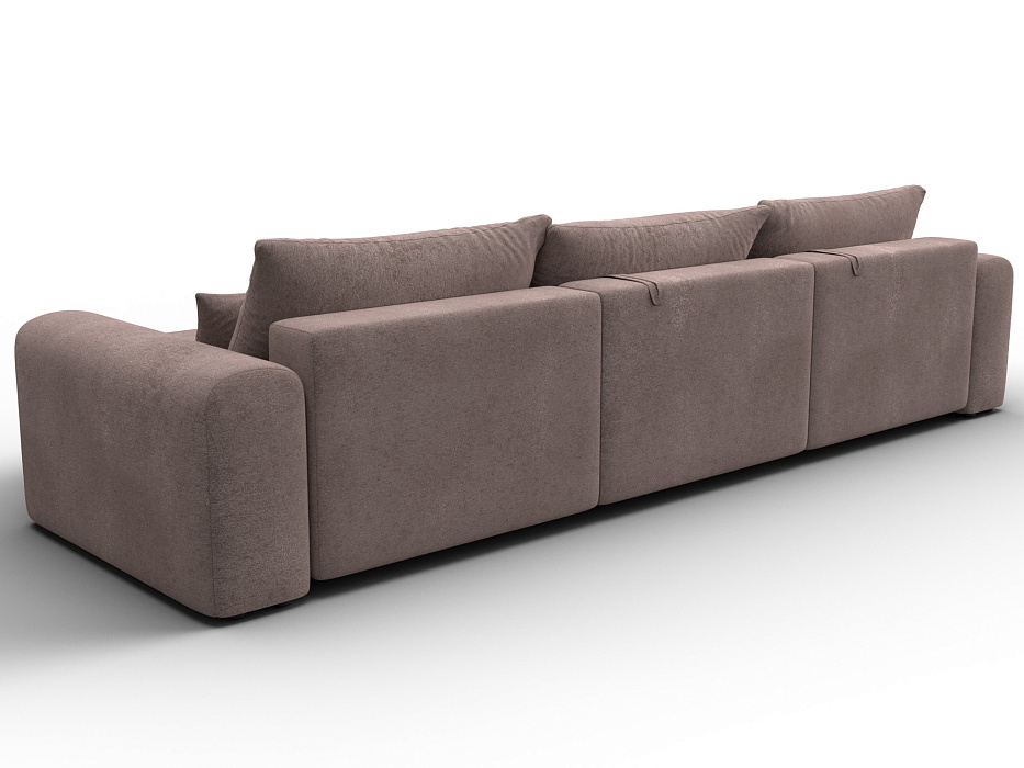 Диван угловой Лига-056 НПБ Лонг угол универсальный (tower 05 бежевый)