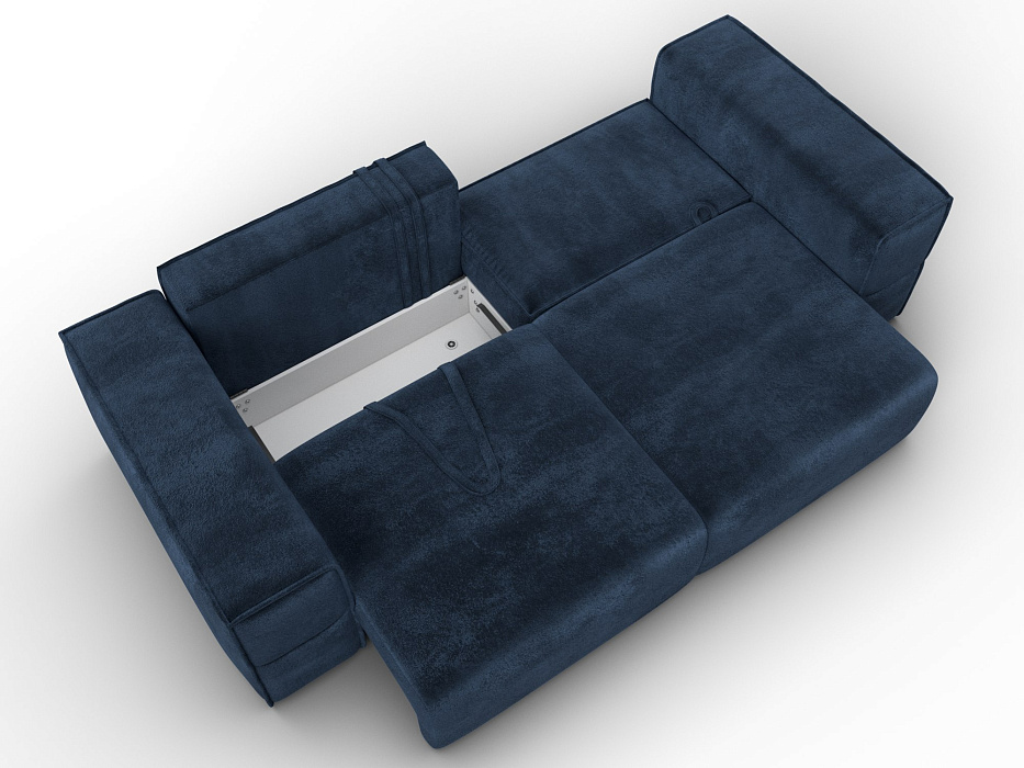 Диван прямой Лига-058 НПБ (tower 13 синий)