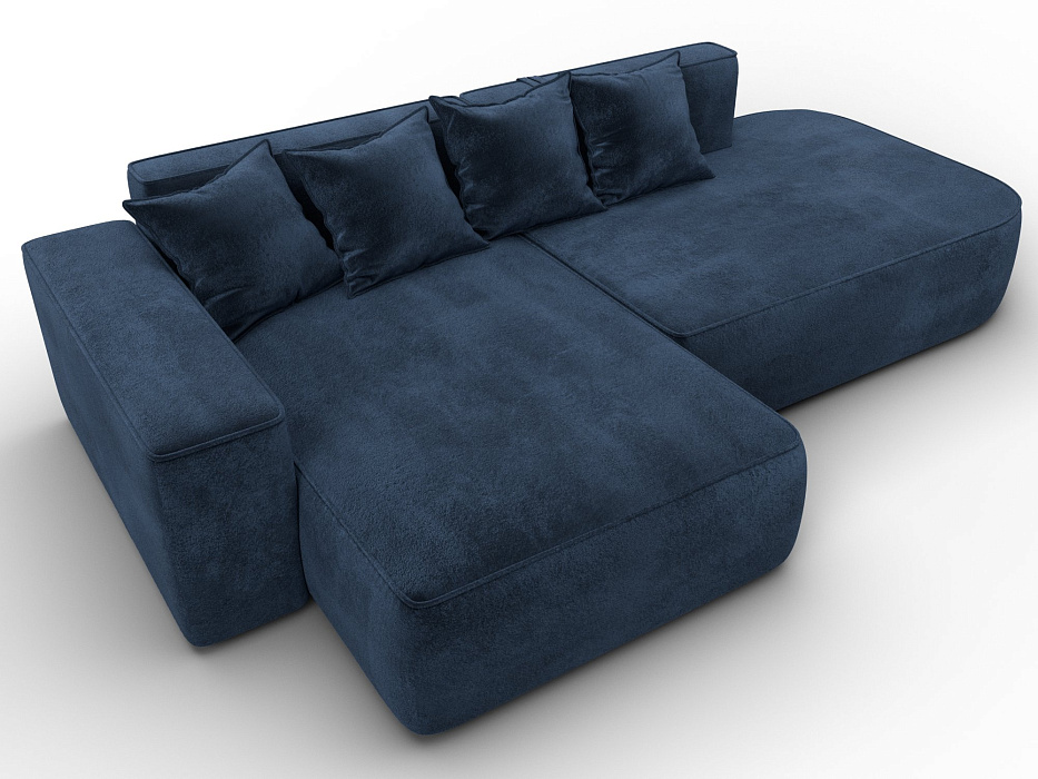 Диван угловой Лига-065 угол левый (tower 13 синий)
