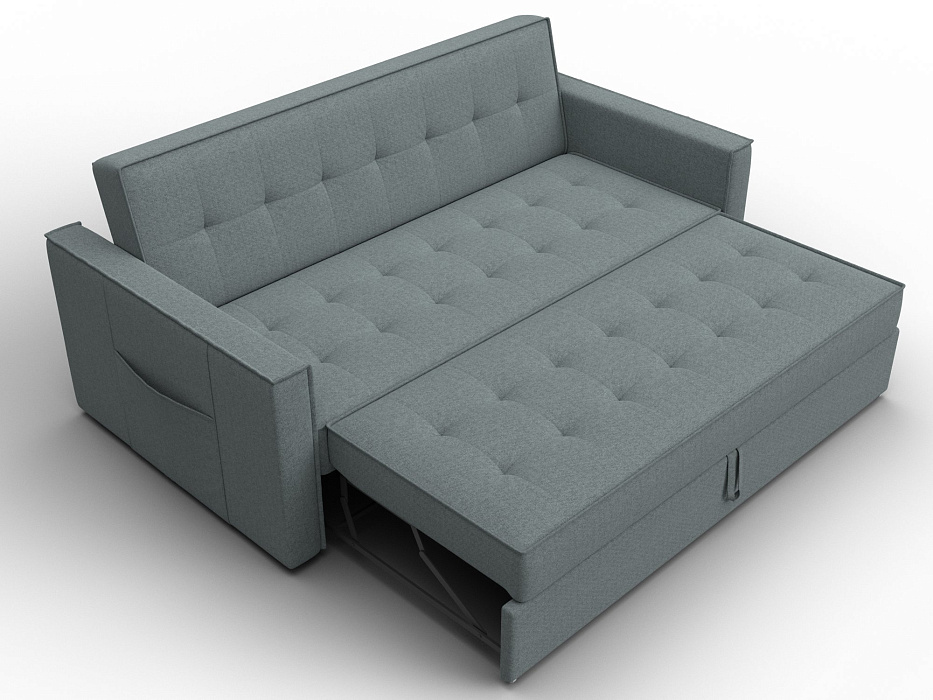 Диван прямой Лига-104 (160) (амур 07 серый)