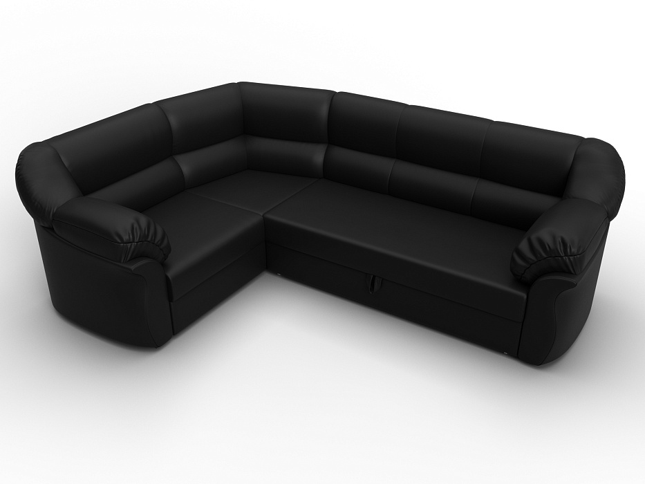 Диван угловой Карнелла левый угол (черный)