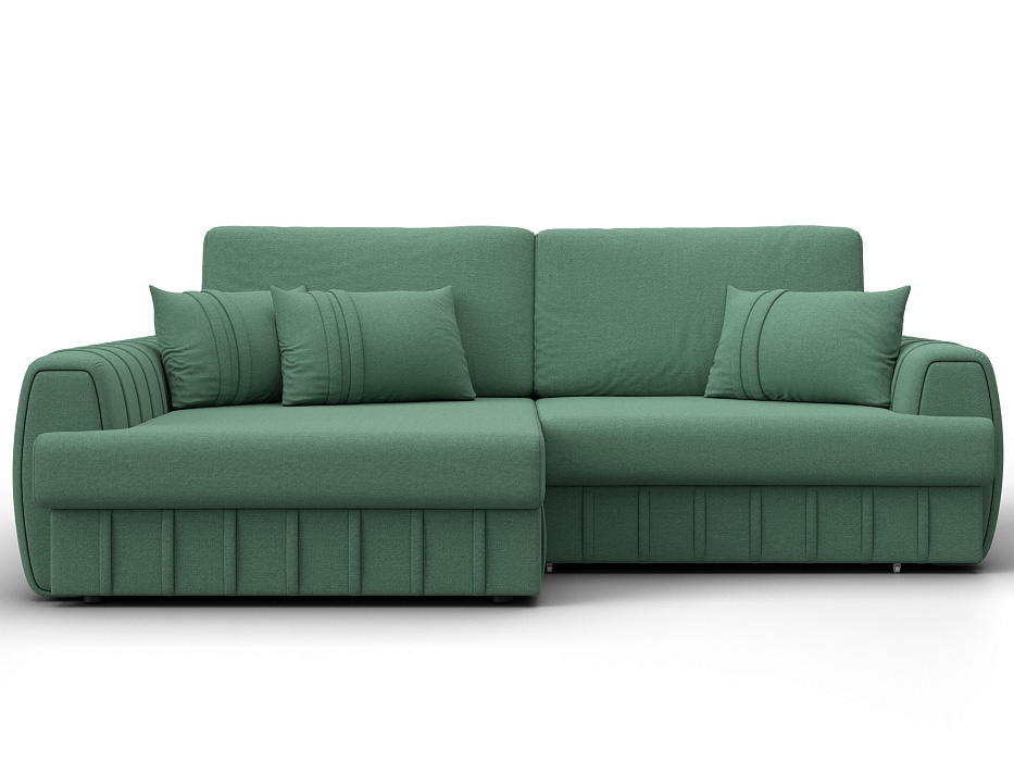 Диван угловой Лига-057 НПБ угол левый (амур 11 зеленый)