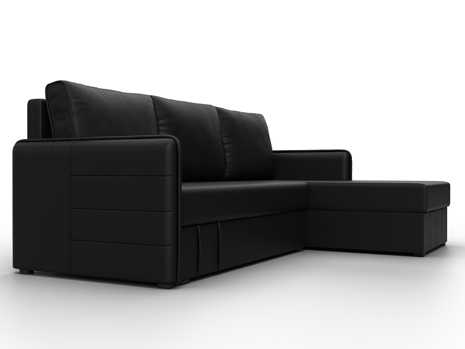 Диван угловой Слим угол универсальный (черный)