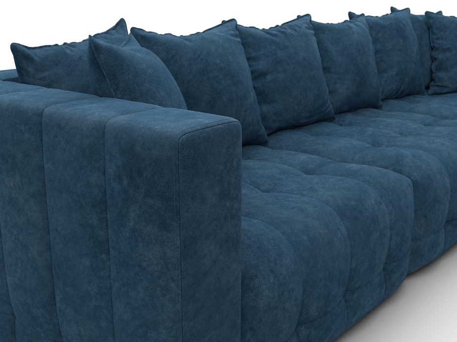 Диван угловой Лига-052 НПБ Лонг угол универсальный (brut 11 синий)