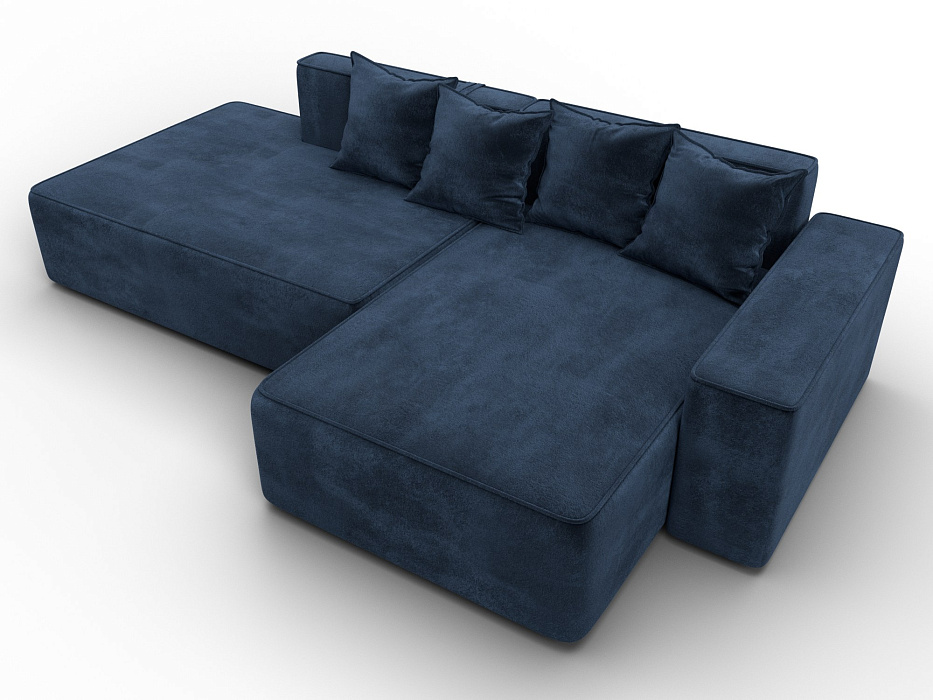 Диван угловой Лига-079 угол правый (tower 13 синий)