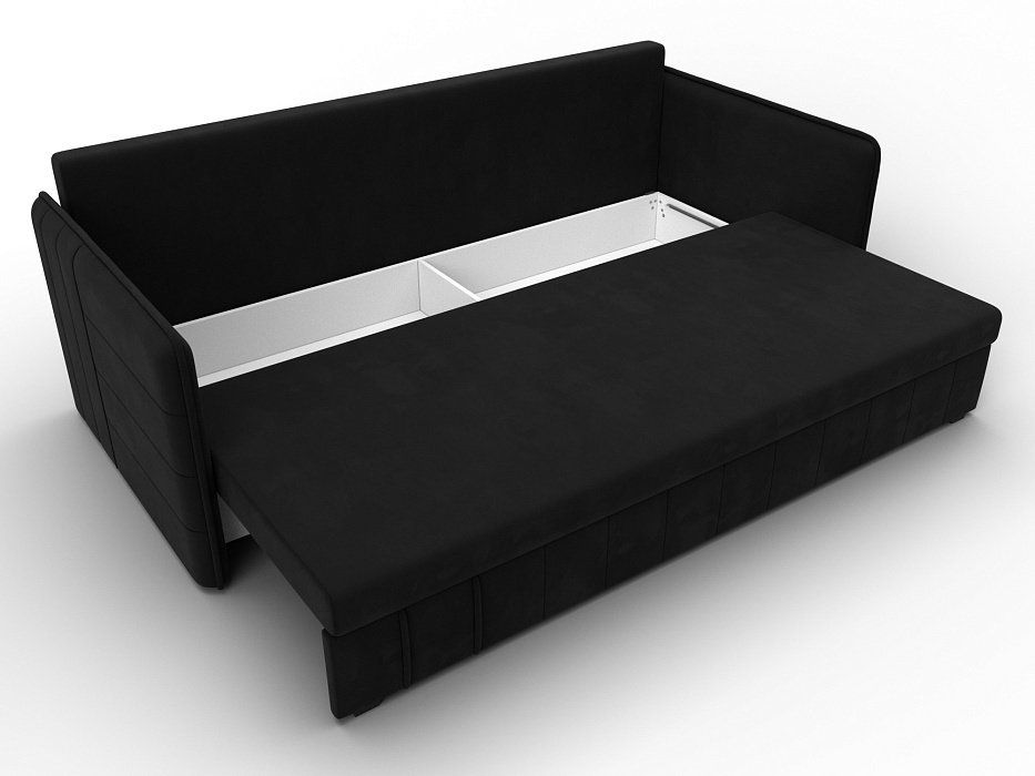 Диван прямой Слим (черный)